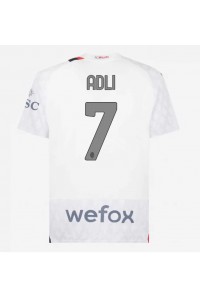 Fotbalové Dres AC Milan Yacine Adli #7 Venkovní Oblečení 2023-24 Krátký Rukáv